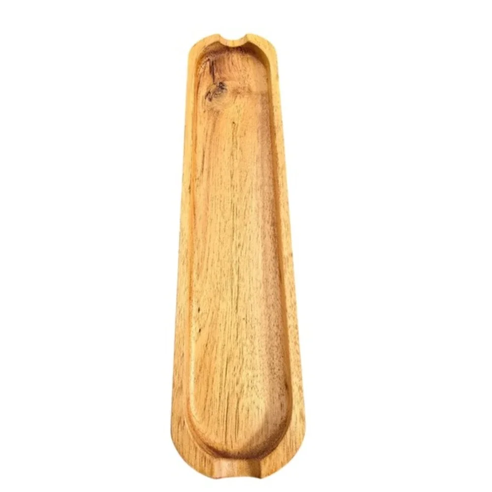 Mad Hungry Acacia Wood Kitchen Set Slotted Spurtles Holder Red‎ Handles 7 Piece